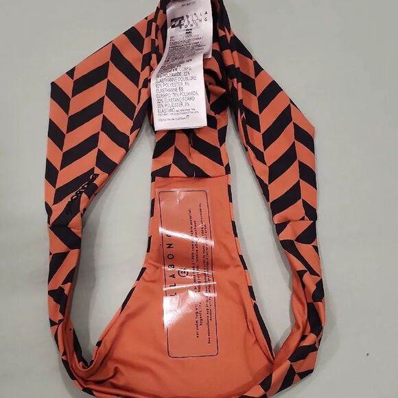 Billabong Cross Step Orange and Black Mini Bikini Bottoms - Picture 6 of 8
